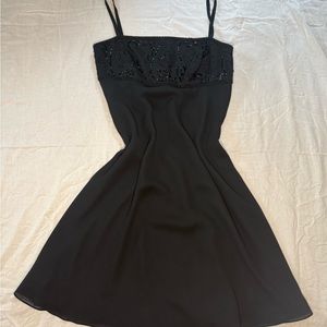 Elegant Black Jeweled Dress
